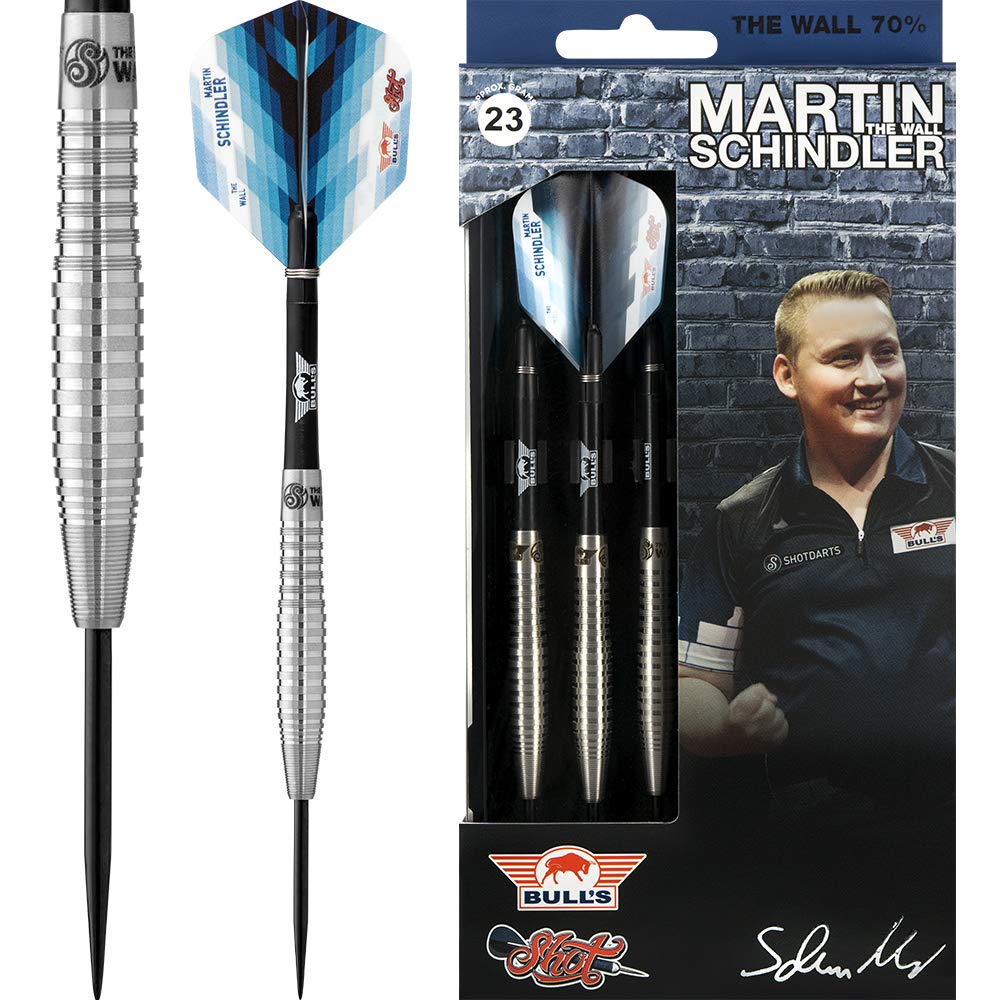 MARTIN SCHINDLER THE WALL G3スティールダーツ 23g BULL'S Martin Schindler - The Wall - Generation 3 Steel Tip Darts - 90